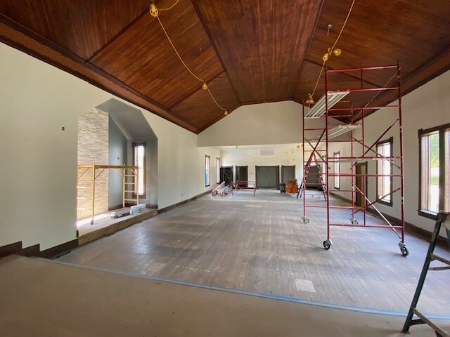 This Sept. 14 photo of the inside of St. Jude Thaddeus Church in Mokane highlights the vaulted ceiling, which had been hiding behind a drop-ceiling for decades. Repairs and renovations are nearing completion to keep the 128-year-old church sound and viable for new generations.